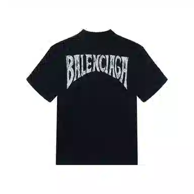 Balenciaga Hand-Drawn T-Shirt Black Faded
