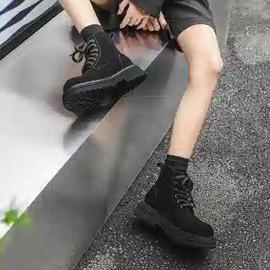威世米邦 复古百搭 马丁靴 男女同款 黄色