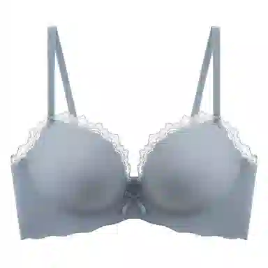 欧迪芬 纯色蕾丝边侧收聚拢小胸显大无痕舒适文胸 女款