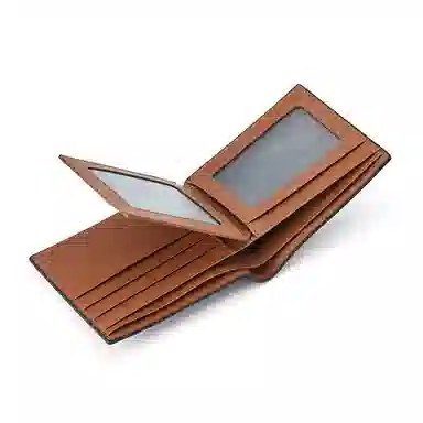 波斯丹顿 休闲简约高级质感短款商务时尚百搭 牛皮革 钱包 男款 黑色