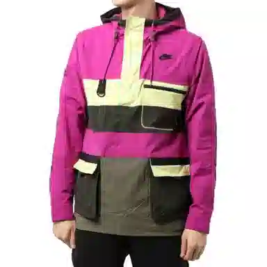 Nike Half-Zip Colorblock Hoodie Cactus Flower Red