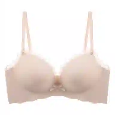 欧迪芬 纯色蕾丝边侧收聚拢小胸显大无痕舒适文胸 女款