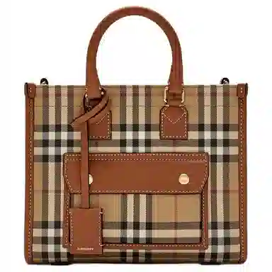 Burberry Freya Tote Bag Mini Beige