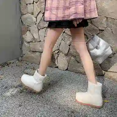 子骁 羊皮 时尚舒适 短筒 雪地靴 女款