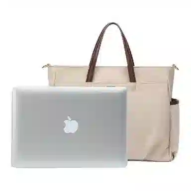 SEPTWOLVES Nylon Tote Bag Khaki