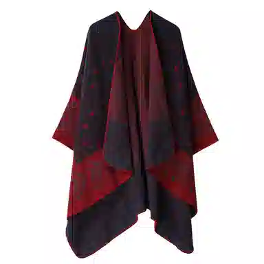 梦特娇 云南西藏旅游民族风外搭斗篷 双面保暖 仿羊绒 披肩 女款 多色
