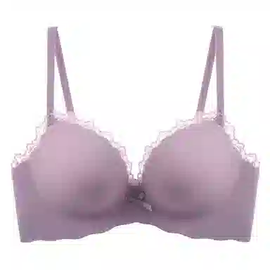 欧迪芬 纯色蕾丝边侧收聚拢小胸显大无痕舒适文胸 女款