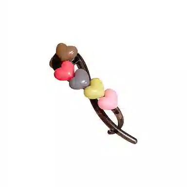 水中玉 高级感咖色扭扭夹青蛙扣发卡后脑勺气质鲨鱼夹子头饰 发夹 女款