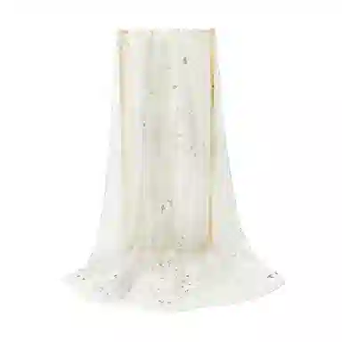 上海故事 春花秋月喷绘真丝长巾 桑蚕丝 丝巾 女款