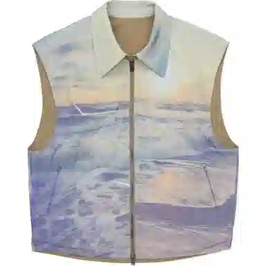 ADER ERROR Reversible Zip Vest Beige