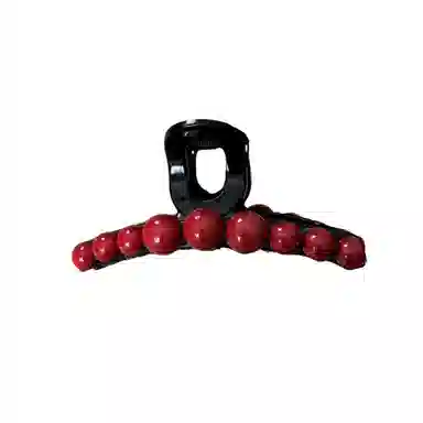 尚先生 红豆发夹气质国风鲨鱼夹红色简约后脑勺盘发抓新款常规发量抓夹子 发饰 女款