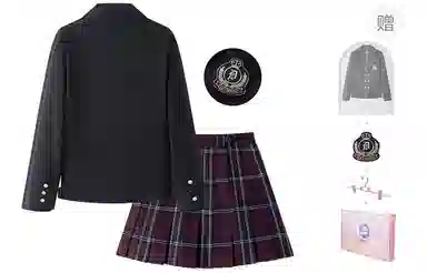 东鲸岁时记 学院风日系短款长袖上衣中腰半身裙制服 女款 礼盒装