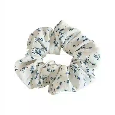 水中玉 韩式简约蓝色波点大肠发圈高级感时尚扎头发绳头饰皮筋 发圈发绳 女款