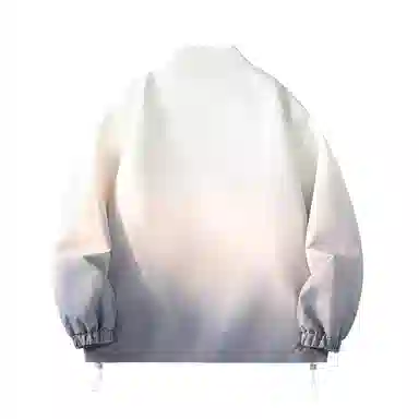 敦煌博物馆 复古学院风渐变拼色休闲宽松户外机能防风防水立领夹克外套 男女同款