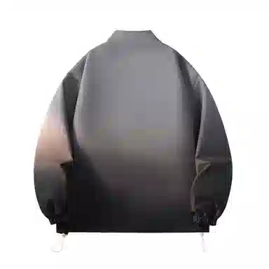 敦煌博物馆 复古学院风渐变拼色休闲宽松户外机能防风防水立领夹克外套 男女同款