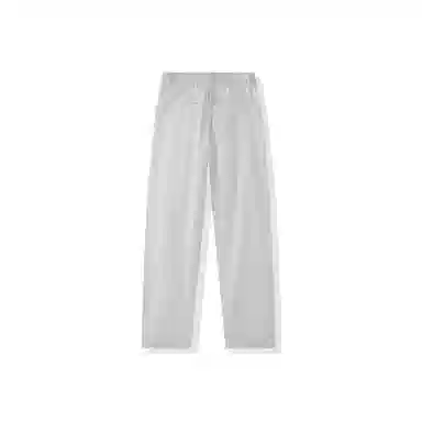 我是大卫 日系原宿风双褶皱抽绳阔腿复古港风秀禾服休闲裤 男女同款 米白色