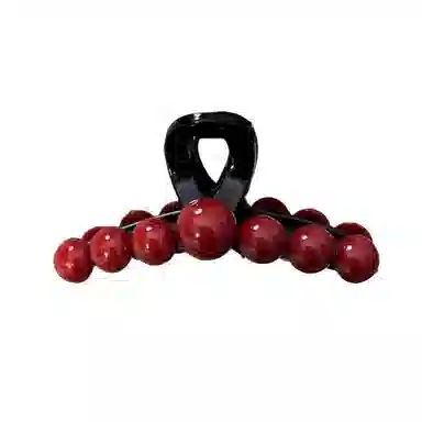 尚先生 红豆发夹气质国风鲨鱼夹红色简约后脑勺盘发抓新款常规发量抓夹子 发饰 女款