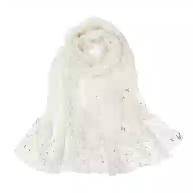 上海故事 春花秋月喷绘真丝长巾 桑蚕丝 丝巾 女款