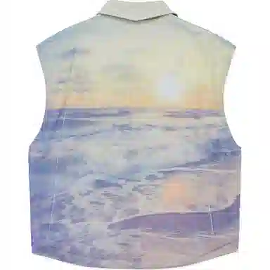 ADER ERROR Reversible Zip Vest Beige