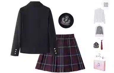 东鲸岁时记 学院风日系短款长袖上衣中腰半身裙制服 女款 礼盒装