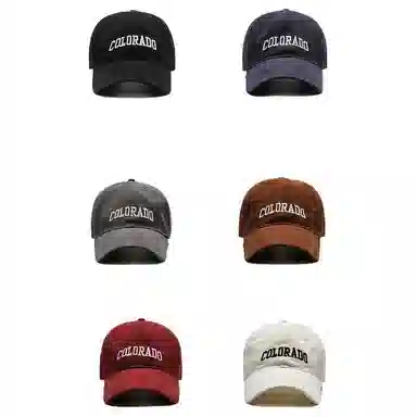 真维斯 四季休闲复古韩版字母刺绣软顶磨毛 显脸小 鸭舌帽 男女同款情侣款