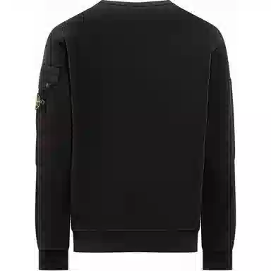 Stone Island Logo Crewneck Sweatshirt Black