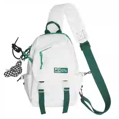 泰克森 时尚休闲百搭个性挂件潮流 尼龙 胸包 常规 男女同款情侣款 蓝色/红色/绿色/黑色