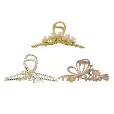 妖娆猫 麦穗款后脑勺盘发气质鲨鱼夹高级感礼盒装 合金 发夹 女款