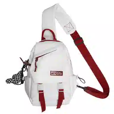 泰克森 时尚休闲百搭个性挂件潮流 尼龙 胸包 常规 男女同款情侣款 蓝色/红色/绿色/黑色