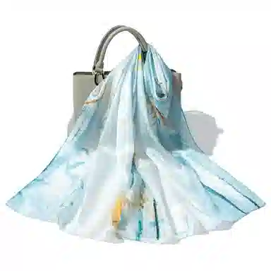 上海故事 桑波缎提花喷绘长巾 桑蚕丝 丝巾 女款 馥锦韶华