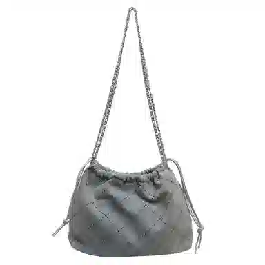 雅鹿 休闲简约日常通勤时尚百搭 牛仔布 单肩斜挎包 常规 女款 浅蓝色/深蓝色