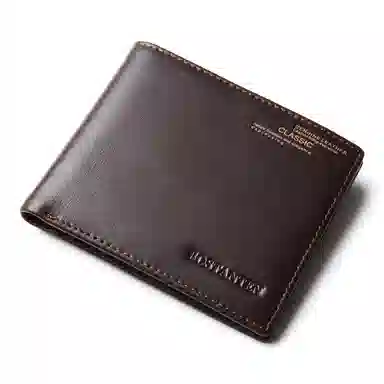 波斯丹顿 钱包男士真皮短款实用男友横款男士皮夹敞口
