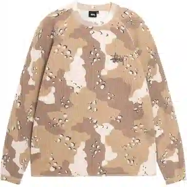 Stussy FW24 RAGLAN THERMAL LS CREW logoT