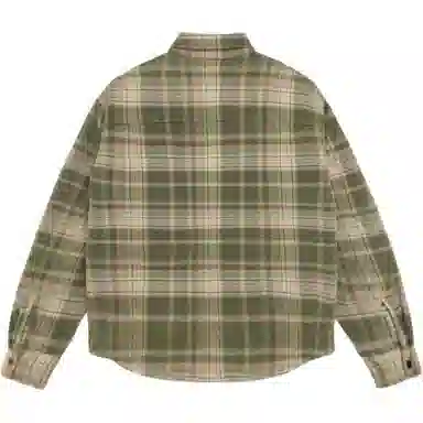 Stussy FW24 HEAVY WASHED PLAID SHIRT logo