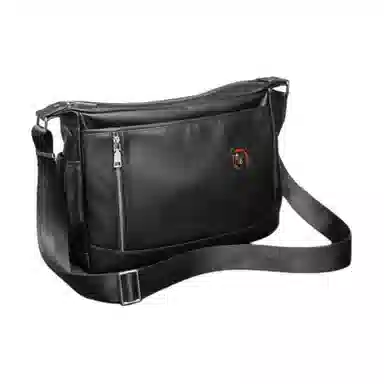 VIHUS Black Leather Shoulder Bag