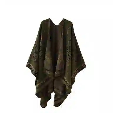 梦特娇 优雅名媛风欧美格子印花出行旅游拍照民族风保暖 披肩 女款