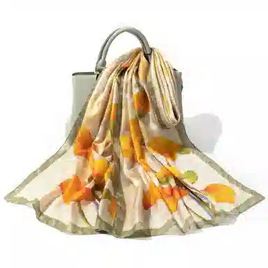 上海故事 桑波缎提花喷绘长巾 桑蚕丝 丝巾 女款 馥锦韶华