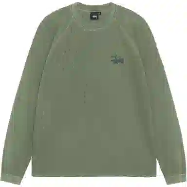 Stussy FW24 RAGLAN THERMAL LS CREW logoT