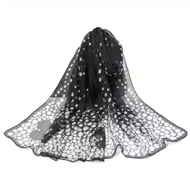 上海故事 春花秋月喷绘真丝长巾 桑蚕丝 丝巾 女款