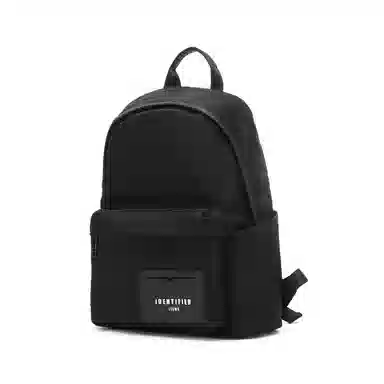 红蜻蜓 黑武士系列实用百搭 织物拼牛头层皮革 双肩包 常规 男 骑士黑