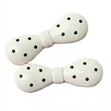 贯古今 法式黑白波点系列金属小众设计感鸭嘴夹刘海侧边夹 合金 发夹 女