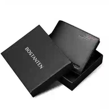 波斯丹顿 钱包男士真皮短款实用男友横款男士皮夹敞口