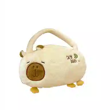 蒙小仔 卡皮巴拉毛绒水豚 可爱双肩包 玩偶周边