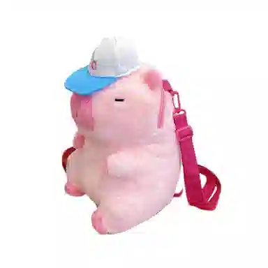 蒙小仔 卡皮巴拉毛绒水豚 可爱双肩包 玩偶周边