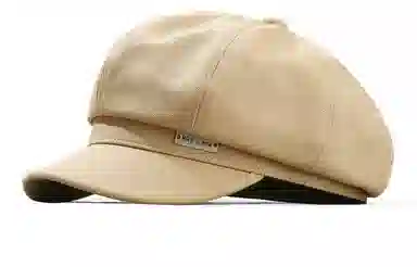 优幽兰 日系复古文艺画家帽韩版时尚百搭显脸小八角帽减龄气质休闲大头围报童帽英伦风 聚酯纤维 贝雷帽 女款