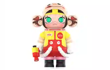 POP MART x FUJIYA MEGA SPACE MOLLY PEKO Milk Girl 1000% 70cm Red Yellow