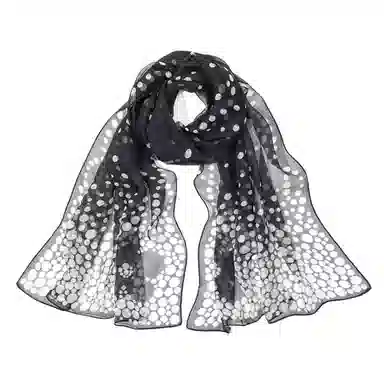 上海故事 春花秋月喷绘真丝长巾 桑蚕丝 丝巾 女款