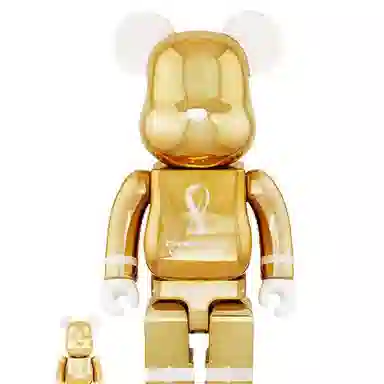 BE@RBRICK Qatar World Cup 2022 Gold 100%400%