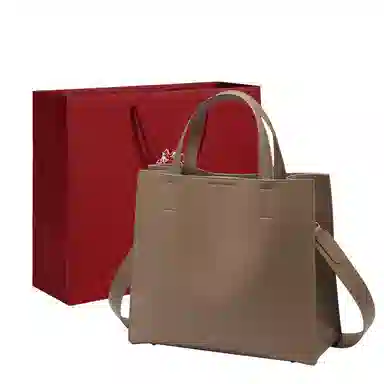 老人头 通勤简约慵懒软皮 牛皮配合成革 单肩包 女 多色