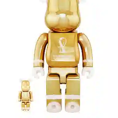 BE@RBRICK Qatar World Cup 2022 Gold 100%400%